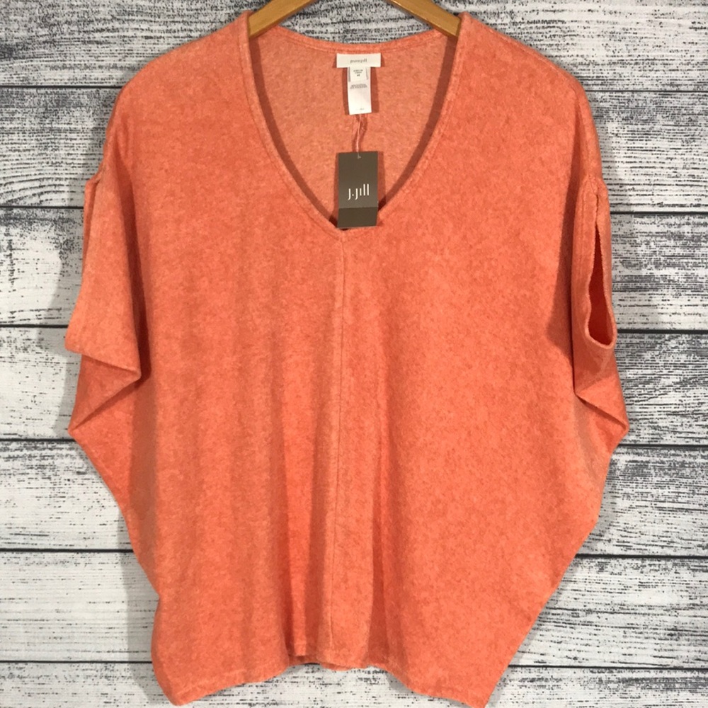 NWT-J.JILL Terry Cloth Shirt/Top Batwing